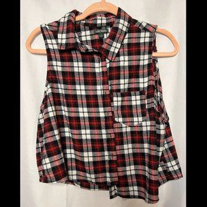 Wild Fable Sleeveless Flannel Button Up